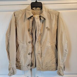 Abercrombie & Fitch Tan Khaki Zip Up Jacket
